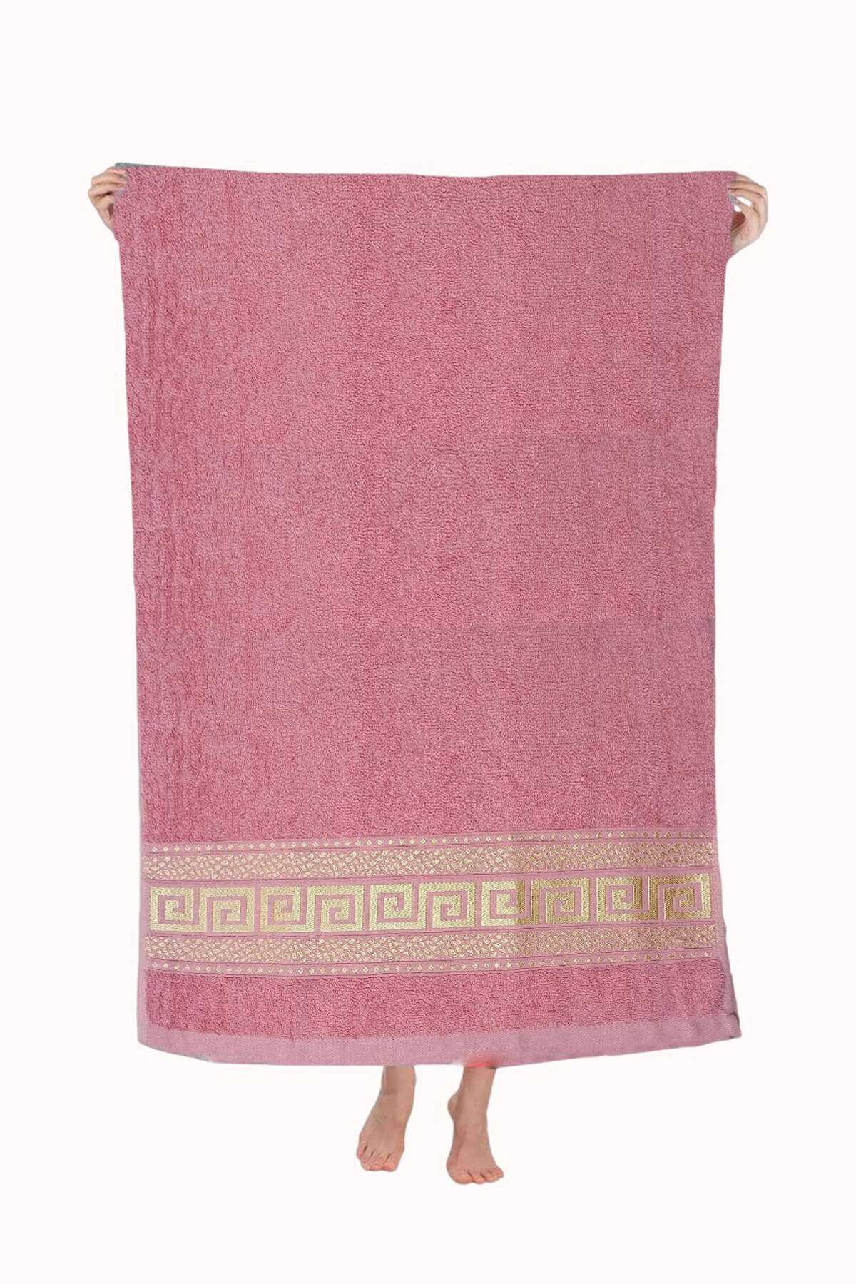 Nayra %100 Pamuklu Banyo Havlusu 70x140 Cm Pembe resmi