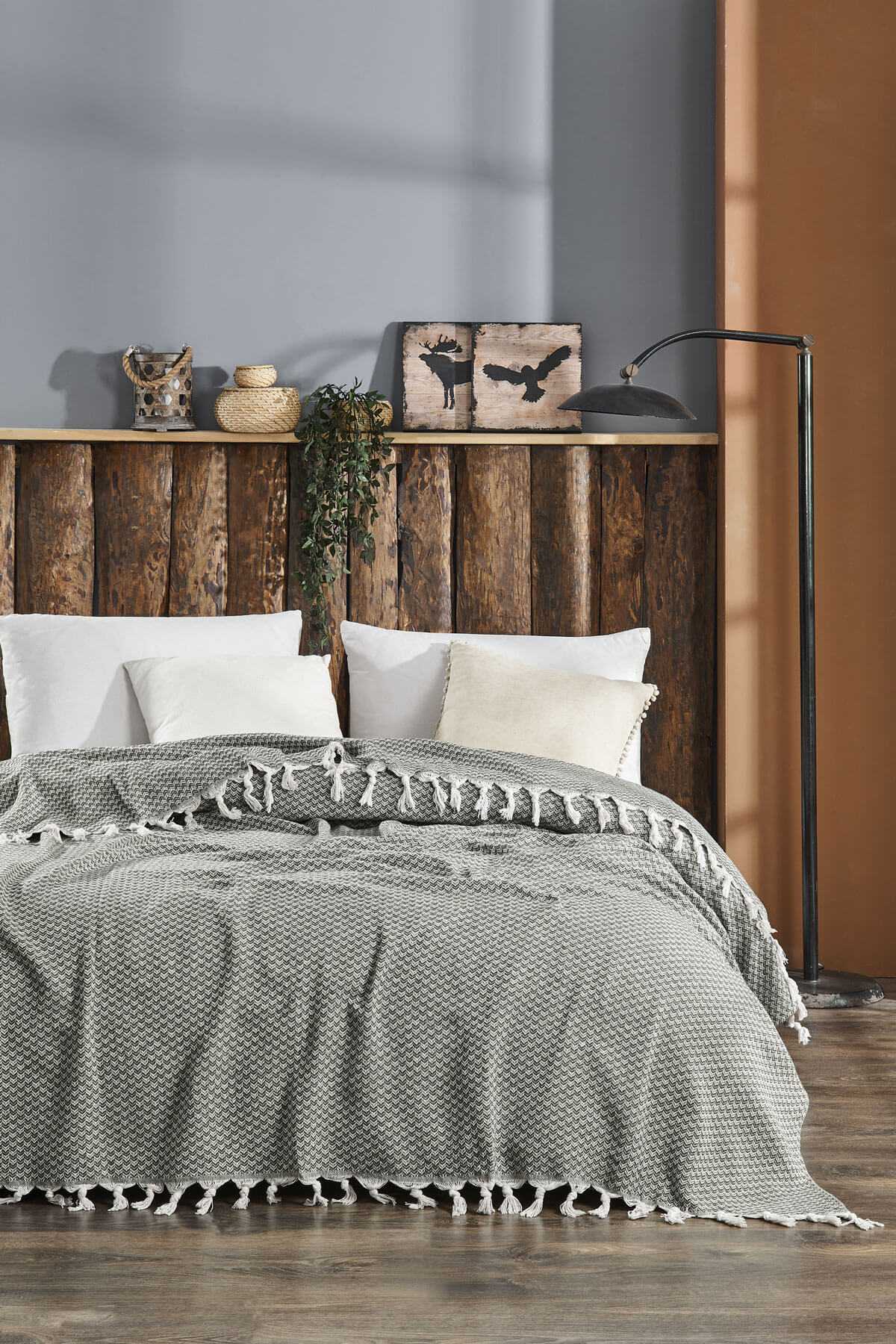 Çift Kişilik Yatak Pikesi Yelda Haki 200 x 230 Cm resmi