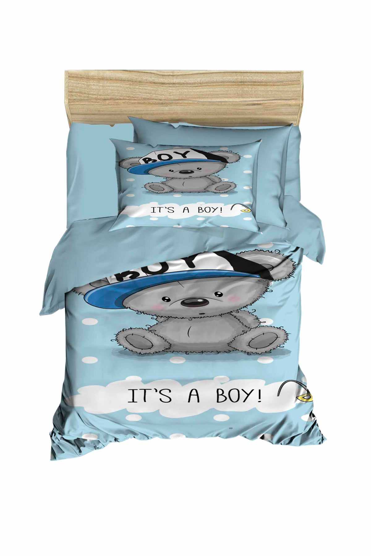 Yenidoğan Erkek Bebek Nevresim Takımı %100 Pamuklu İts A Boy resmi