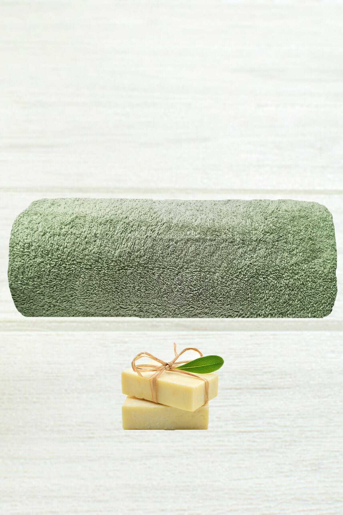Luxury Hotel 90x150 cm %100 Pamuk Banyo Havlusu  Gramajlı Yeşil resmi