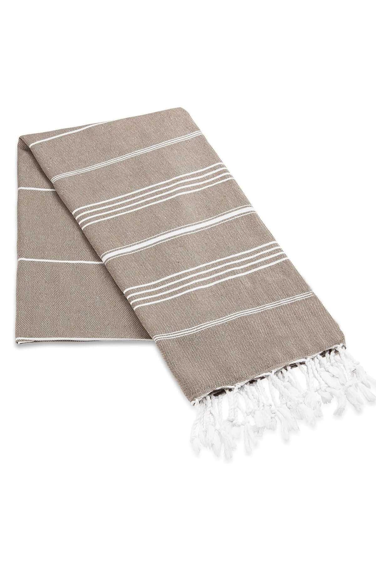Summer Wind Soft %100 Pamuk Peştemal 100x180 cm Kahve resmi