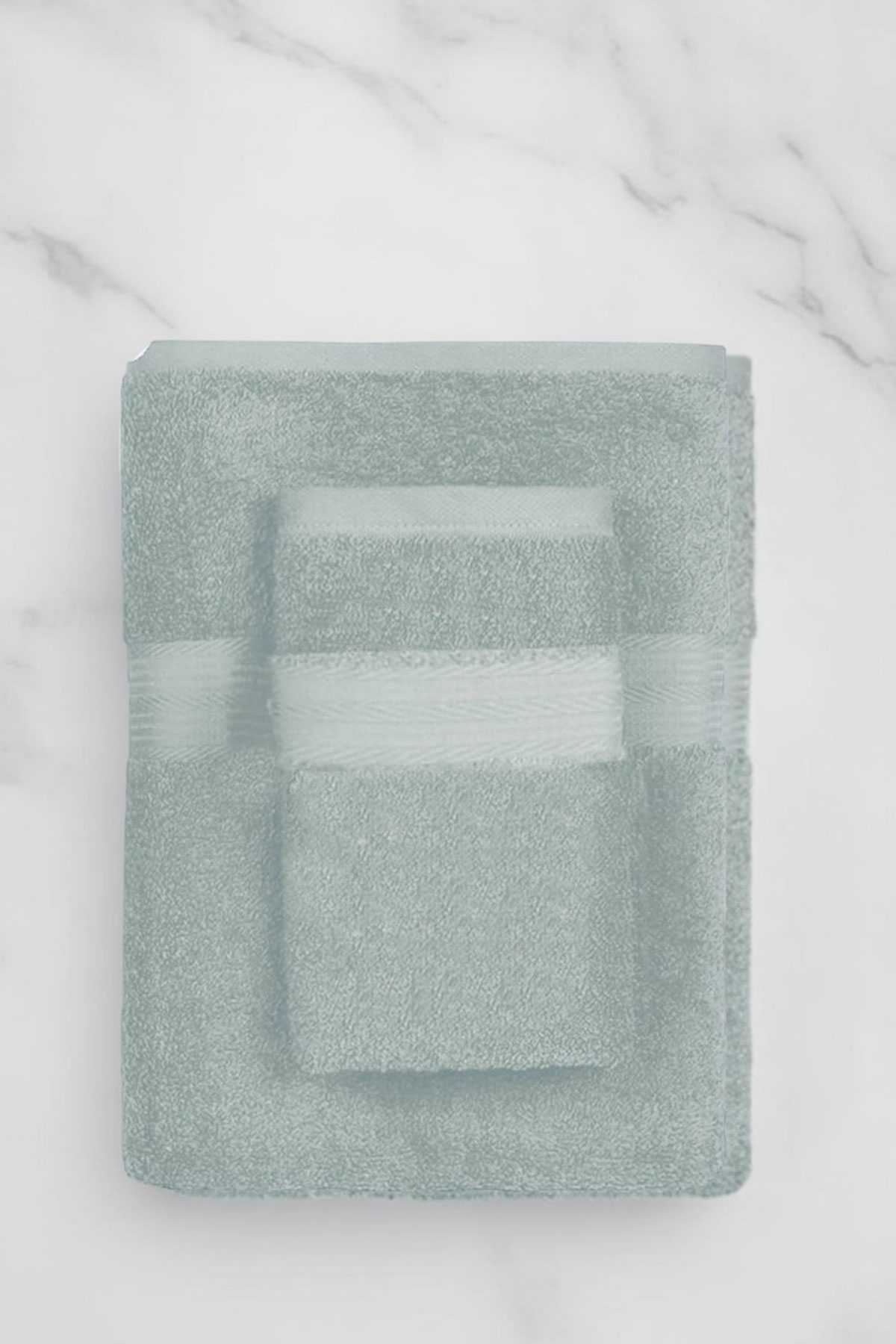 2 Parça Battal Lüks Premium Banyo Spa Havlu Takımı 90x170 Cm Açık Gri resmi