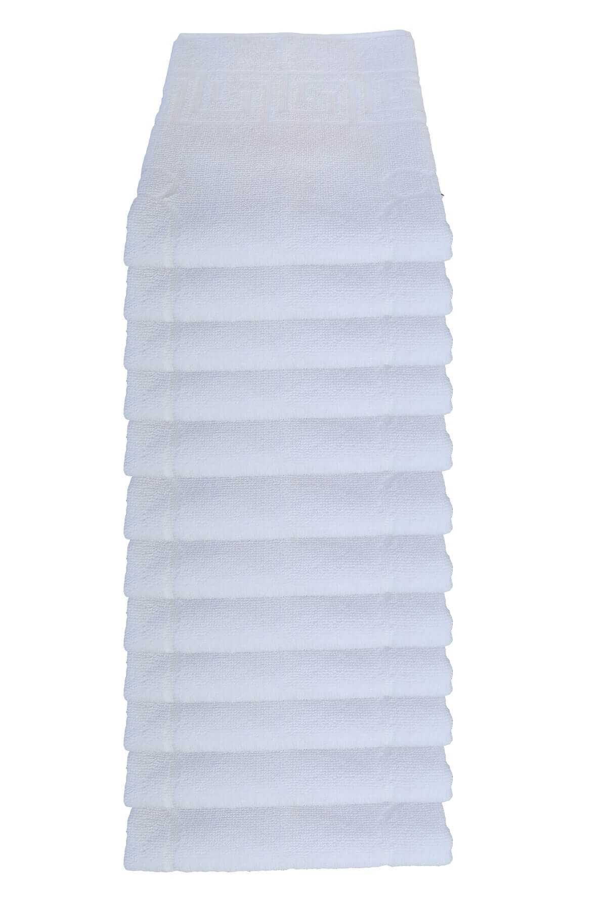 12 li Ayak İzli Banyo Paspas 100 Pamuklu Ayak Havlusu resmi