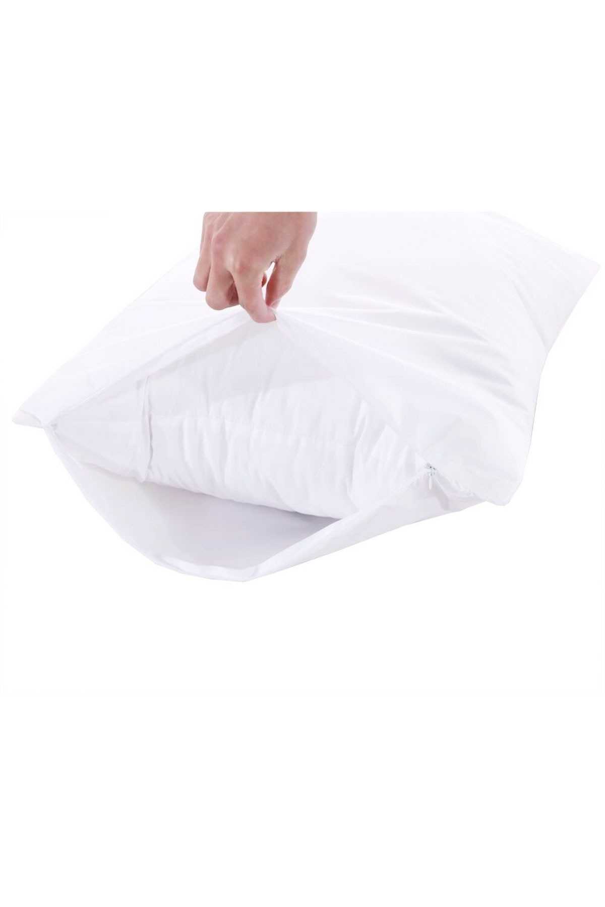 4 lü Sıvı Geçirmez Yastık Alezi Pamuklu Fermuarlı 50x70 resmi