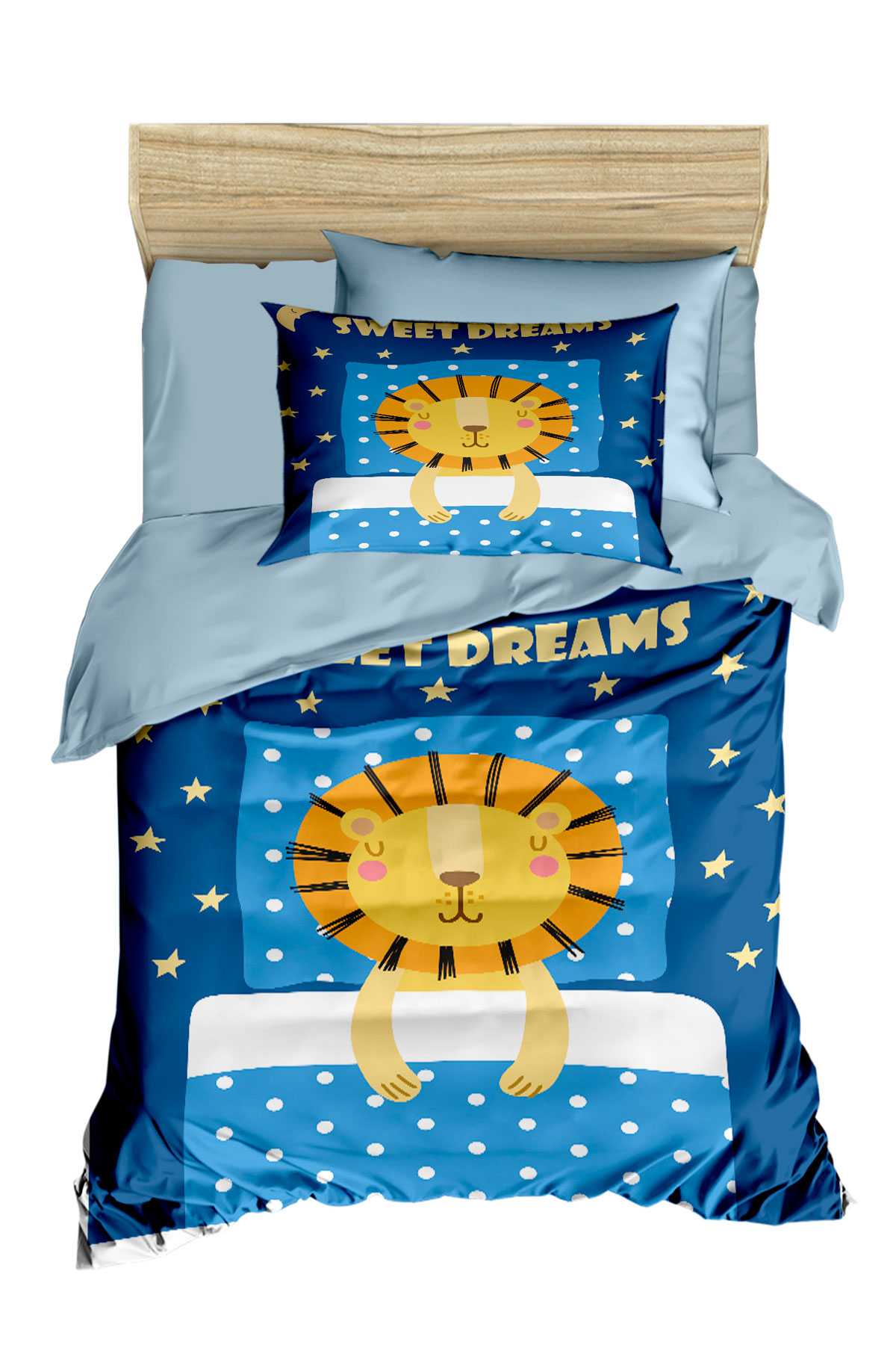 Yenidoğan Erkek Bebek Nevresim Takımı %100 Pamuklu Sweet Dreams resmi