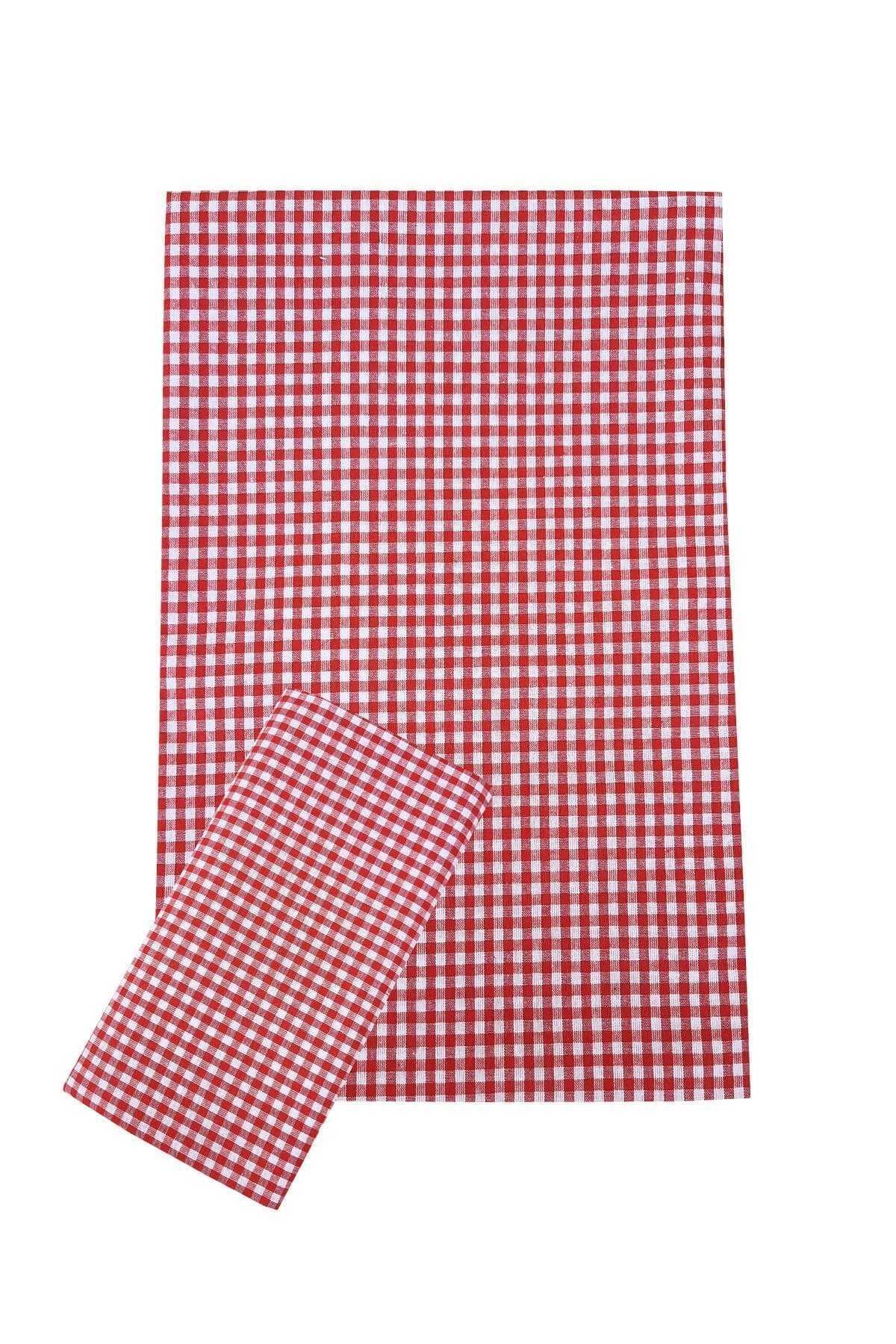 Zefir Desen Sofra Bezi Masa Örtüsü 170 x 170 Cm Kırmızı resmi